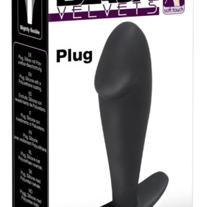 Black Velvet Butt Plug - anální dildo (černé)