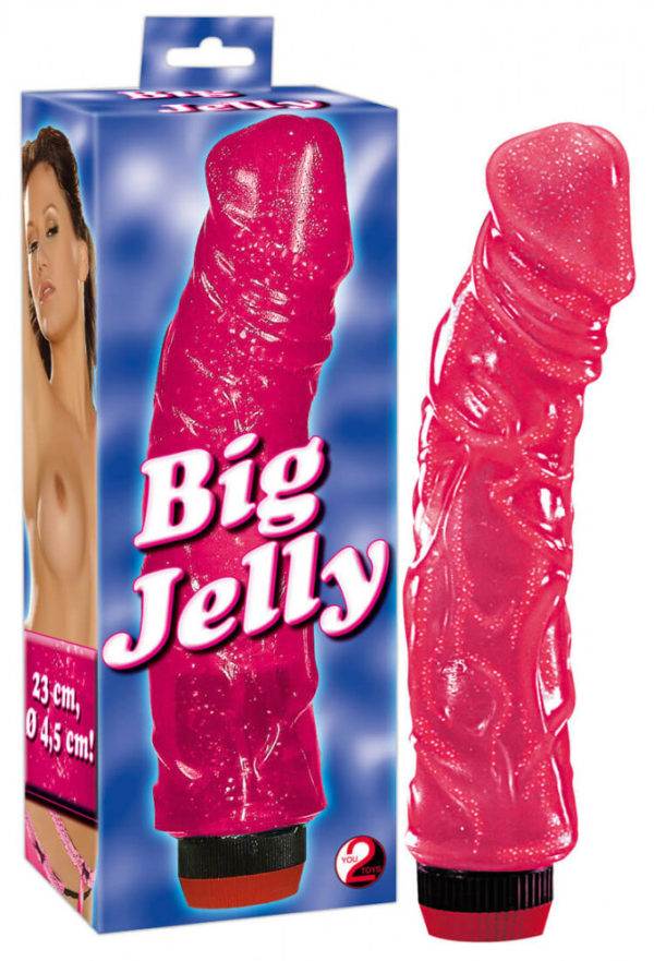 You2Toys Big Jelly - gelový vibrátor (23 cm)