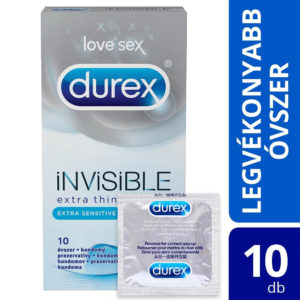 Durex Invisible Extra Thin - extra senzibilní kondomy (10ks)