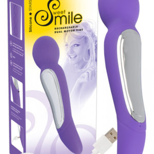 SWEET SMILE Wand Dual Motor Vibe – masážní vibrátor (fialový)