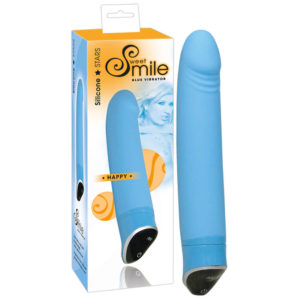 Sweet Smile Happy - vibrátor modrý (22 cm)