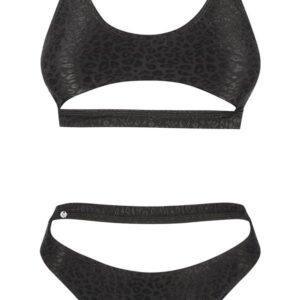 Obsessive Miamelle - sporty bikini with straps (black)