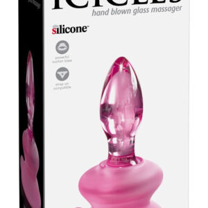 90. Icicles - anal glass dildo (pink)