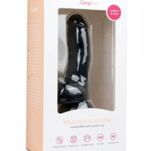 Easytoys - dildo s varlaty a přísavkou (15cm) - černé