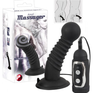 You2Toys Anal Massager - otáčivý anální vibrátor (černý)