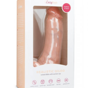 Easytoys - dildo s přísavkou a varlaty (20cm) - tělová barva