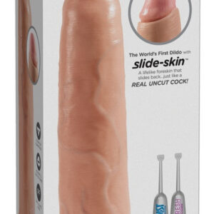 King Cock 9 Predkožkátor - realistické dildo (23 cm) - tělová barva