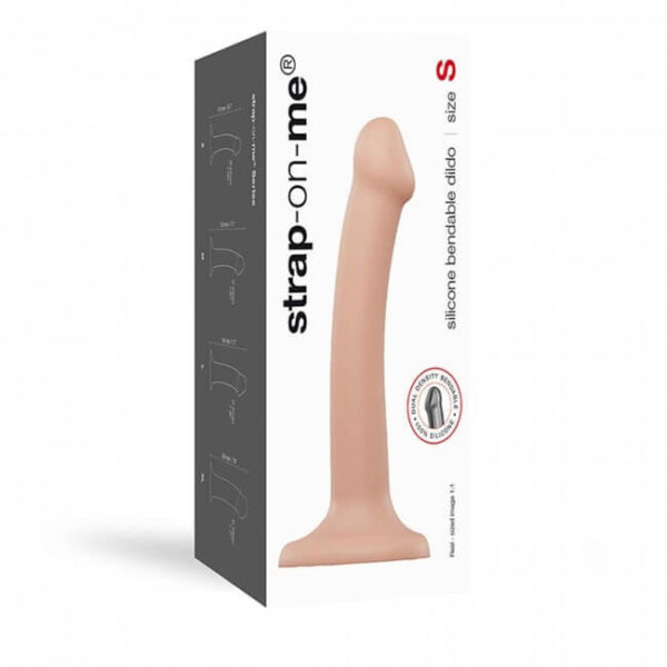 Strap-on-me S - realistické dildo s dvojitým povrchem - malé (tělová barva)