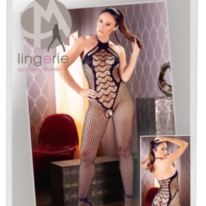 Mandy Mystery - Mesh Open Kitten Dress (Black)