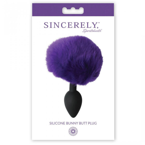 SPORTSHEETS - SINCERELY SILICONE BUNNY BUTT PLUG PURPLE