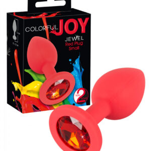 You2Toys Colorful Joy Jewel Plug - silikonové anální dildo - malé (červené)