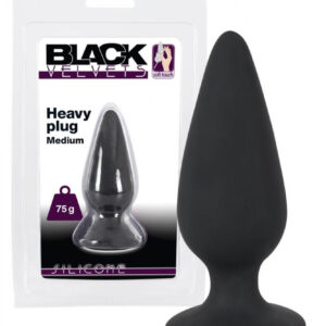 Black Velvet Heavy - 75 g-ové anální dildo (černé)