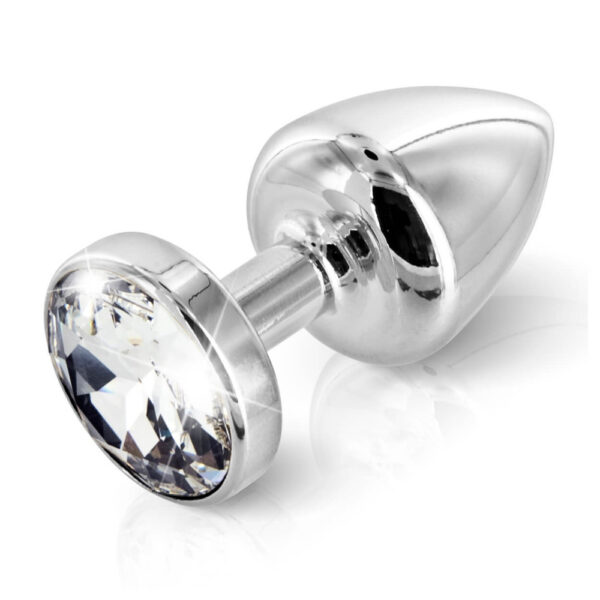 DIOGOL - ANNI BUTT PLUG ROUND SILVER PLATED 30 MM