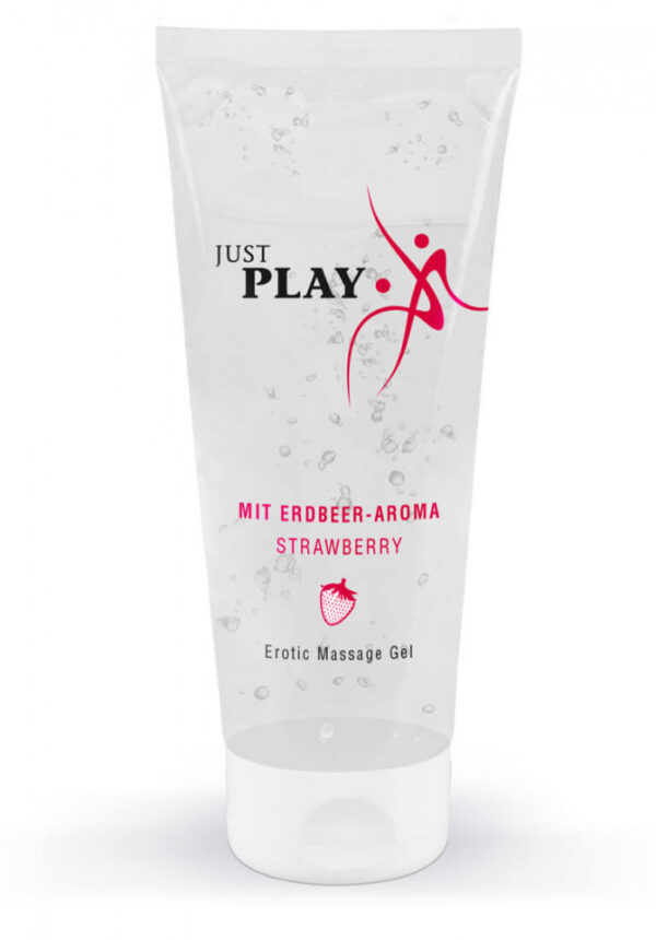 Just Play Strawberry - veganský lubrikant na bázi vody - jahodový (200ml)