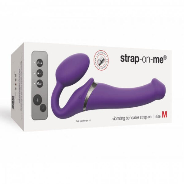 STRAP-ON-ME VIBRATING STRAP-ON - M - PURPLE