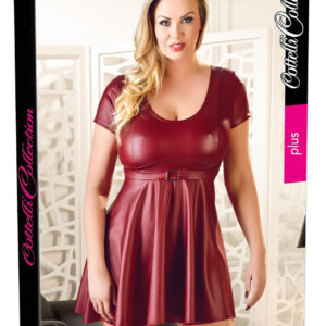 Cottelli Plus Size - Áčkové mini šaty (červené) - XL