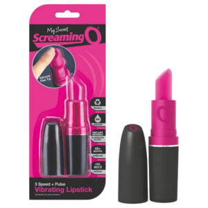 Screaming Lipstick - vibrátor rtěnka (černo-růžová)